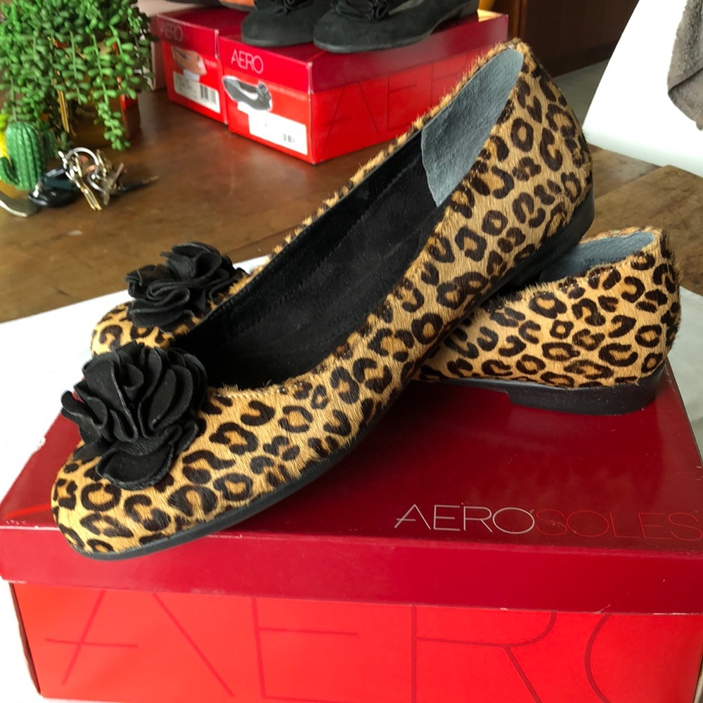 Aerosoles Beccentric leopard tan flats, never worn